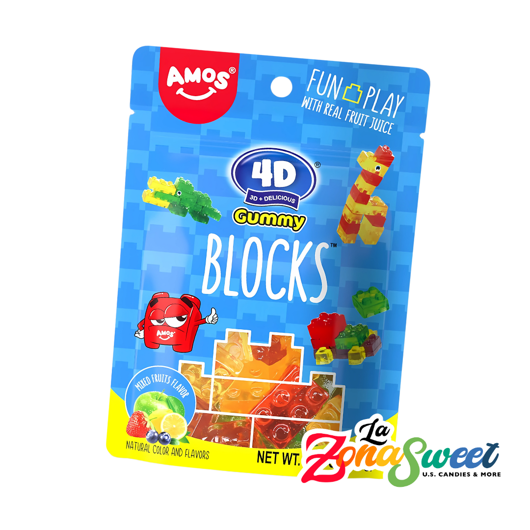 Gomita en Forma de Bloques 4D (62g) | AMOS