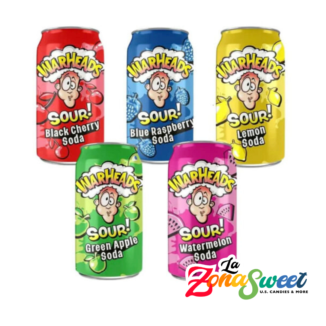 Refresco Warheads Sour Sabor Mora Azul (355ml) | WARHEADS