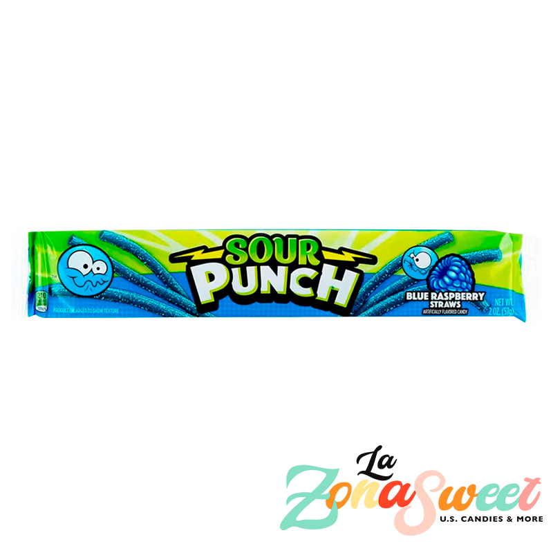 Sour Power Straws - Blue Raspberry