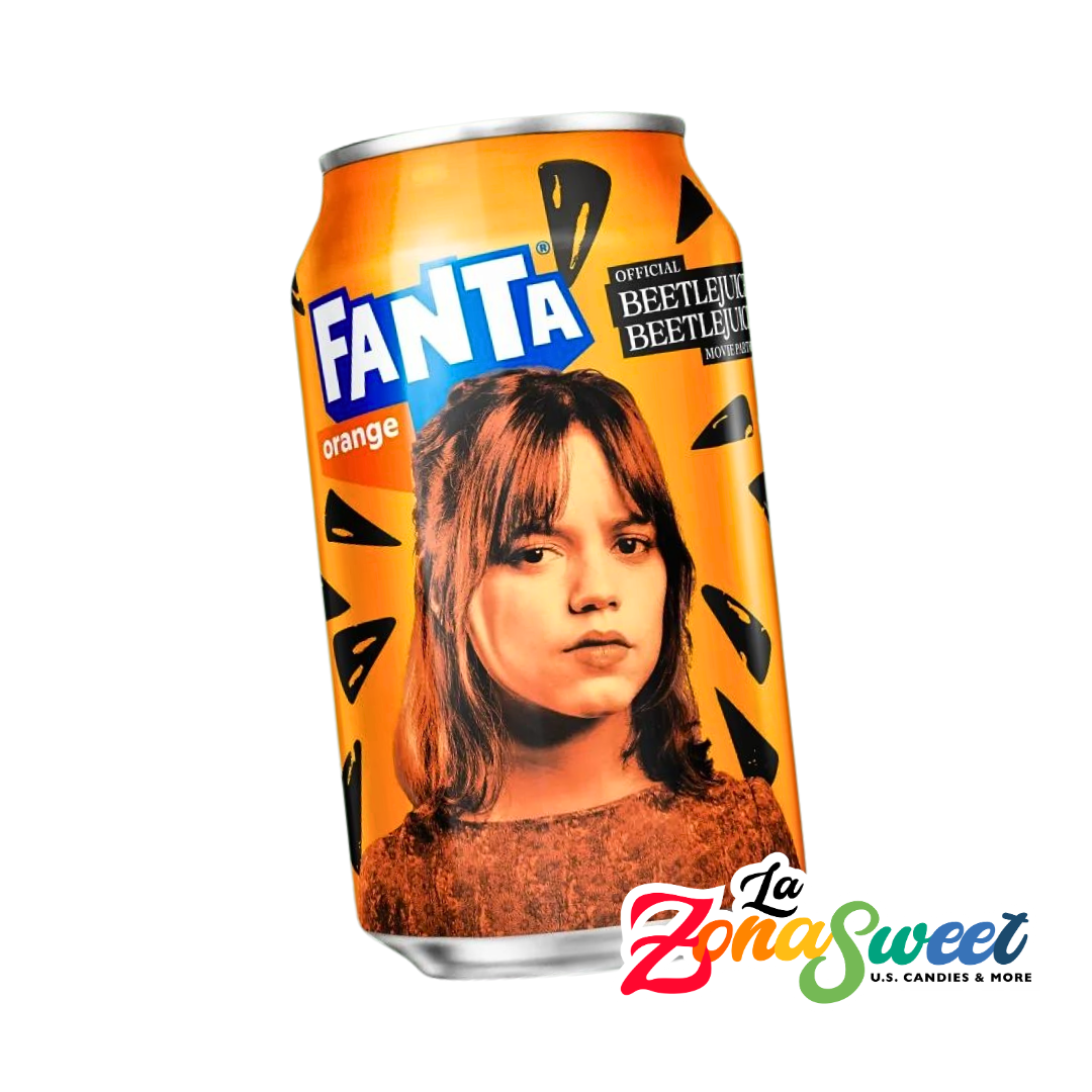 Bebida Fanta Sabor Naranja Edición Beetlejuice (355ml) | COCA-COLA