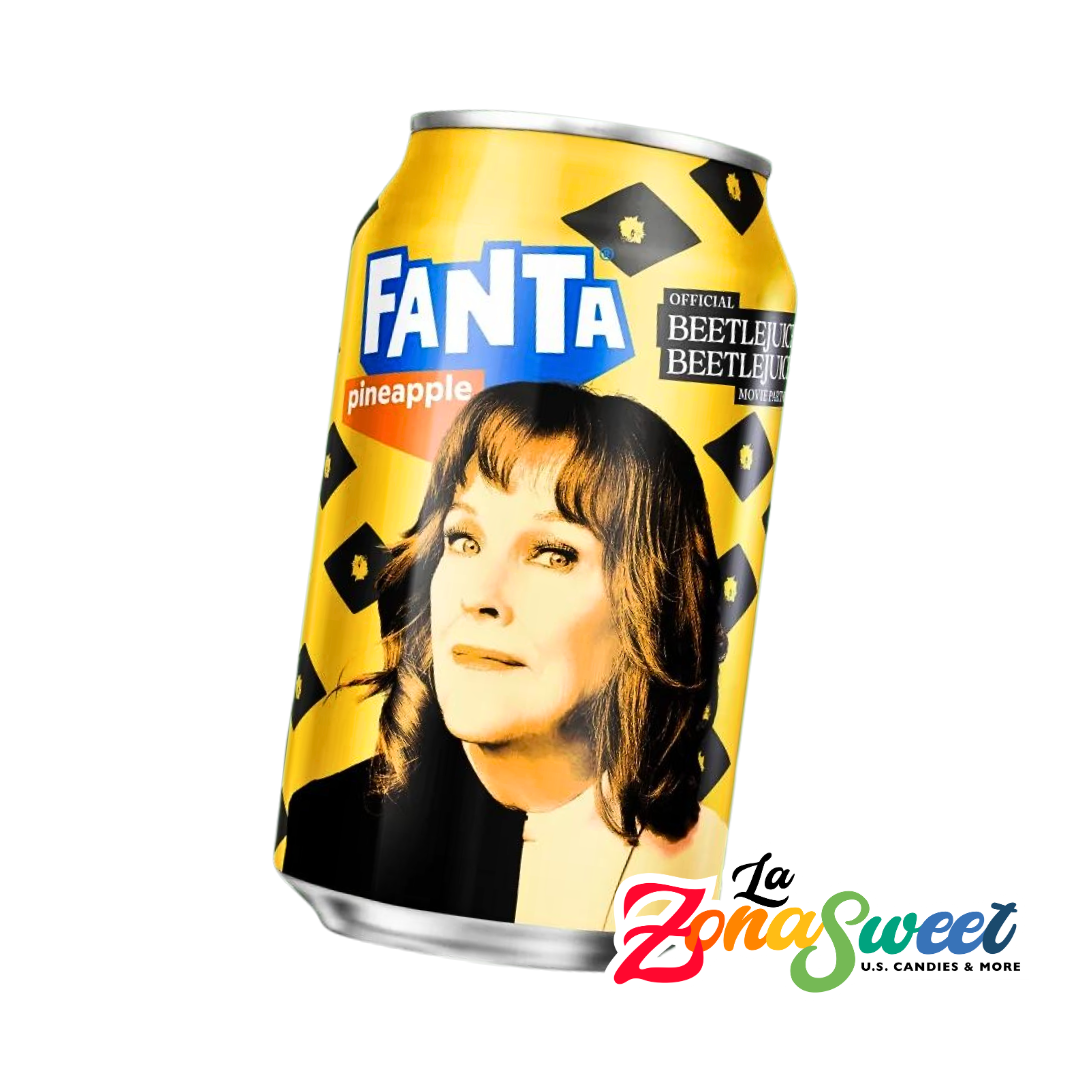 Bebida Fanta Sabor Piña Edición Beetlejuice (355ml) | COCA-COLA