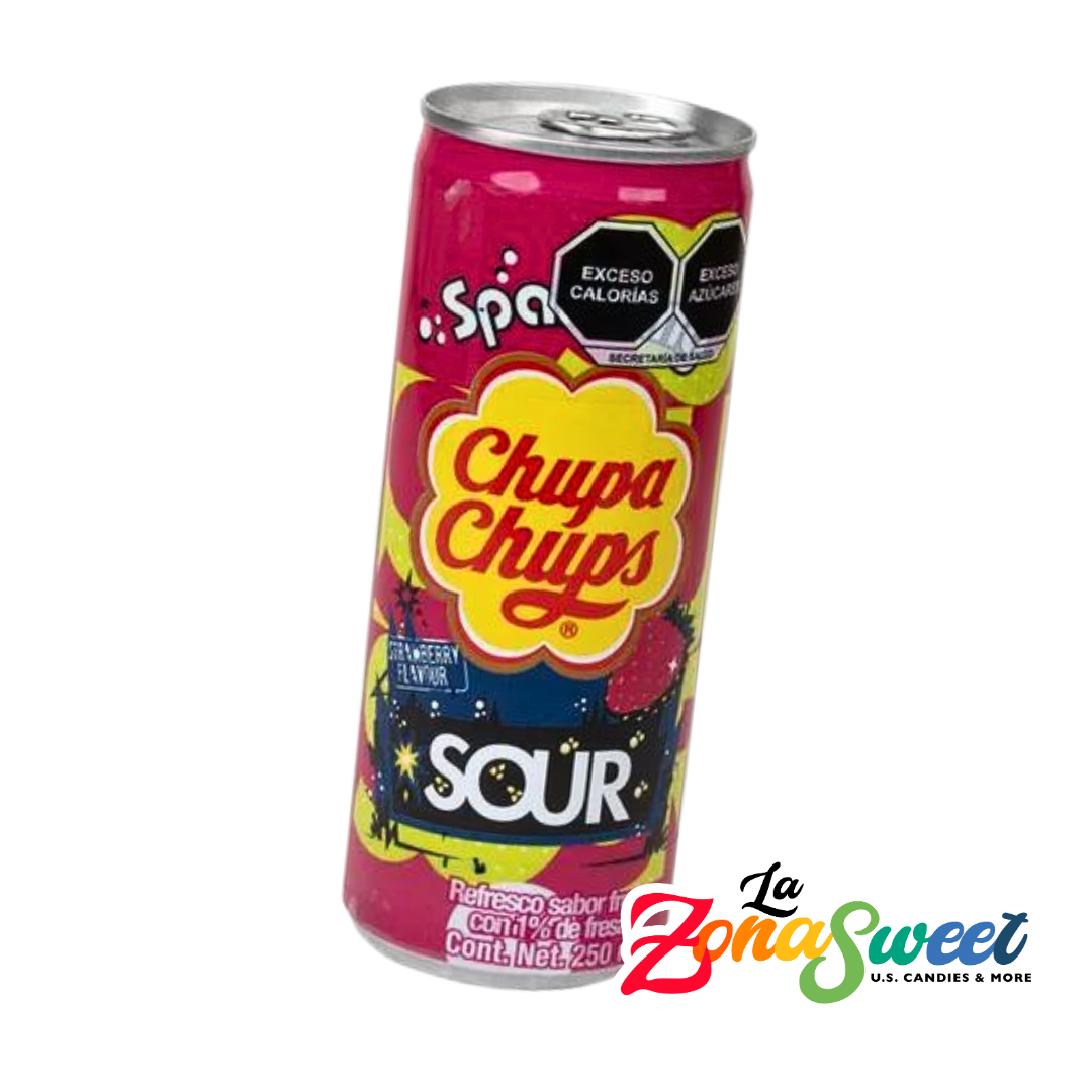 Refresco Chupa Chups Strawberry Sour (250ml) | CHUPA CHUPS