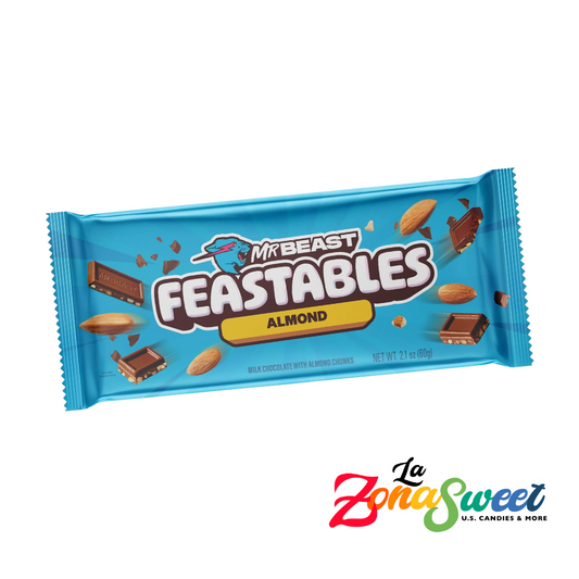 Chocolate Feastables Bar Almond (60g) | FEASTABLES