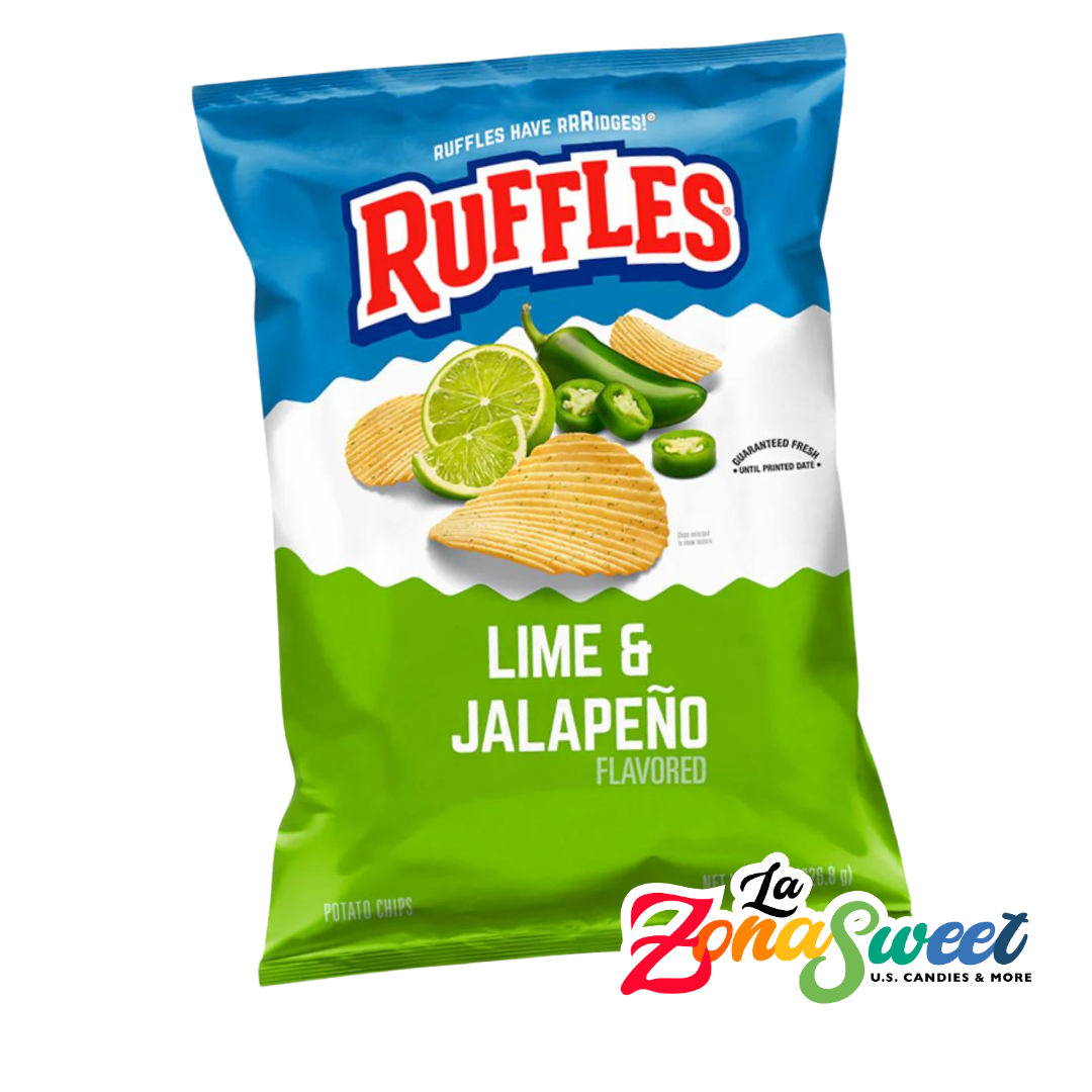 Ruffles Limón y Jalapeño (226.8g) | FRITO LAY