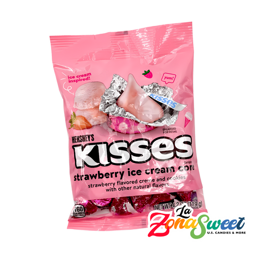 Chocolates Kisses Strawberry Ice Cream (119gr) | HERSHEYS