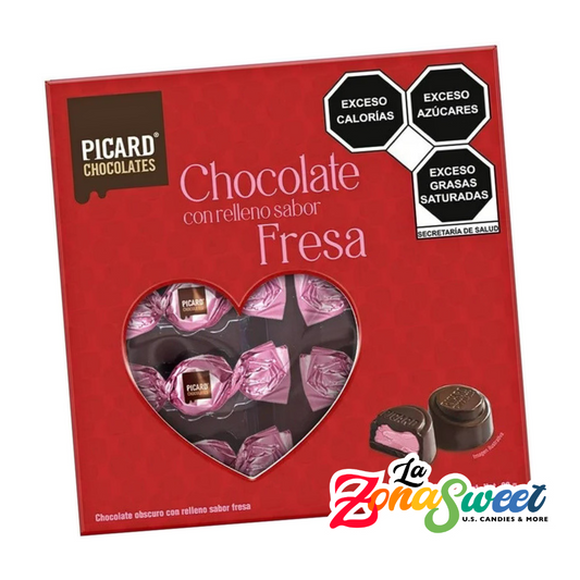 Caja Chocolates Rellenos de Fresa (90gr) | PICARD CHOCOLATES
