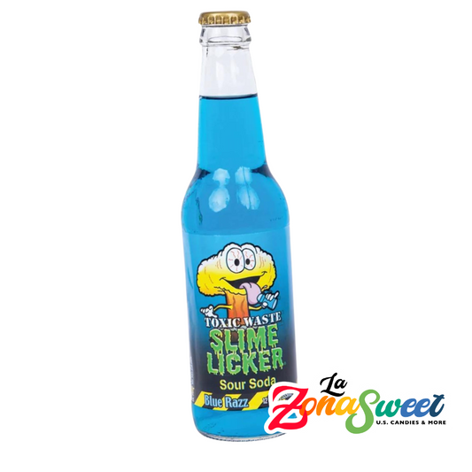 Refresco Slime Licker Sour Sabor Blue Razz (355ml) | TOXIC WASTE