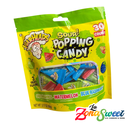 Warheads Popping Candy Sour "Triangulitos" 30pz (90g) | WARHEADS