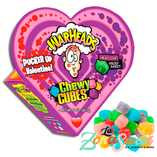 Pucker Up Valentine! Cubes Chewy Candy (56g) | WARHEADS