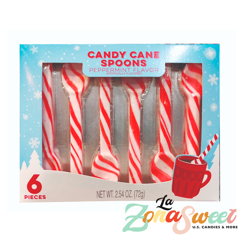 Spoons Peppermint Candy Cane (72g) (6 pz) | HILCO