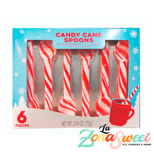 Spoons Peppermint Candy Cane (72g) (6 pz) | HILCO
