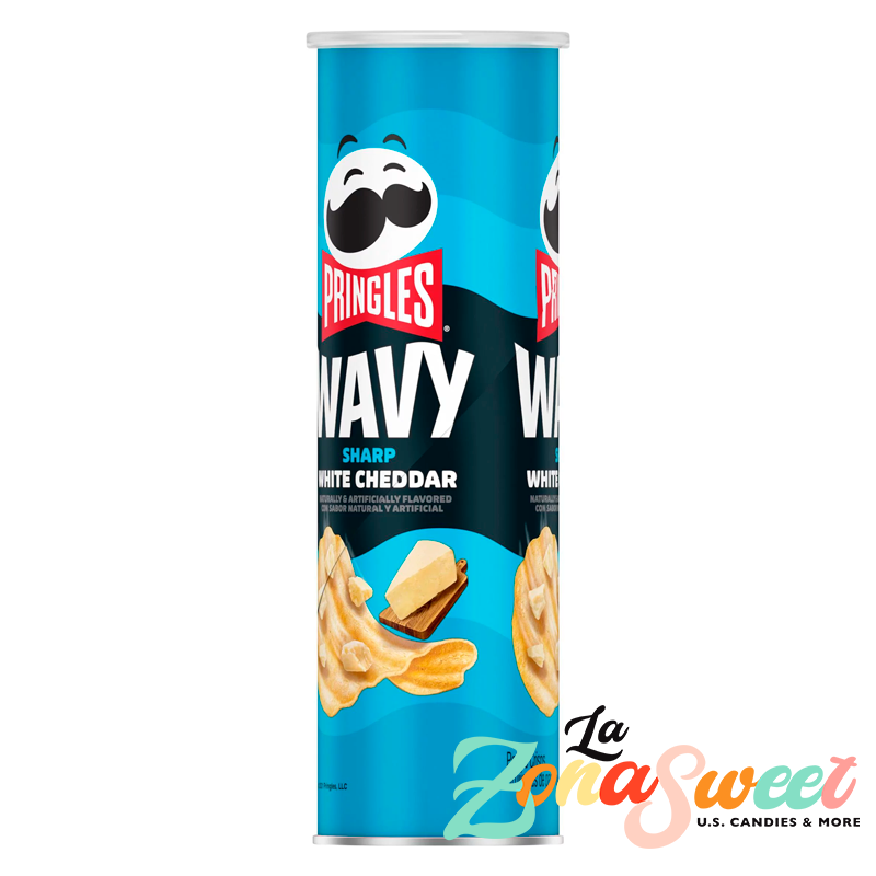 Pringles Wavy Sharp White Cheddar (137g) | PRINGLES