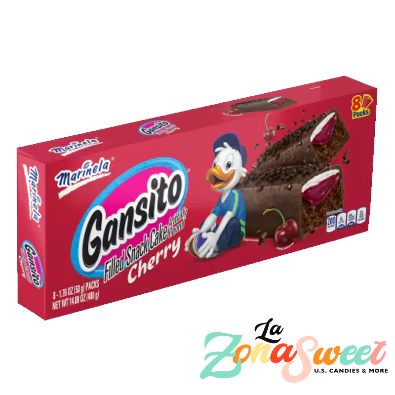 Gansito Filled Snack Cake Cherry (400g) (8pz) | BIMBO