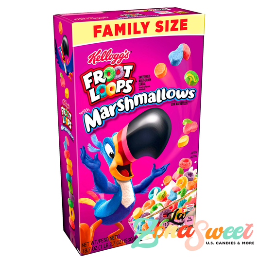 Cereal Froot Loops With Marshmallows Family Size (501g) | KELLOG´S