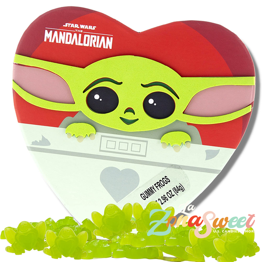 Baby Yoda Gummy Frogs Caja de Corazón (90g) | GALERIE